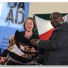 project leader-dr.tanui handing over a present to rep.daad